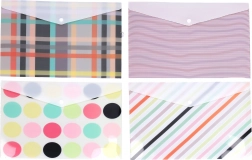 Mappe mit Druckknopf 36x26 cm Mix