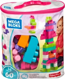 MEGA BLOKS Große Tasche mit 60 großen Bausteinen, rosa