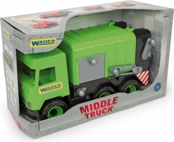 Grüner Müllwagen WADER Middle Truck, 42 cm, im Karton