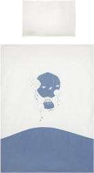 Kinderbettwäsche aus Baumwolle BELISIMA Ballons 90 × 120 cm, blau, 3-teilig