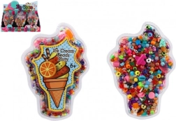 Set aus bunten Plastikperlen zum Basteln