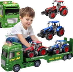 Woopie Abschlepp-Lkw mit Traktoren – Lichter und Geräusche, Bauernhof 1:12
