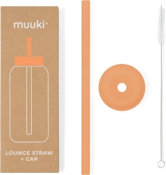 MUUKI Ersatzstrohhalm und Deckel Tropical Papaya