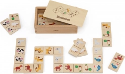 Holzdomino 2-in-1 Tiere und Zahlen VIGA