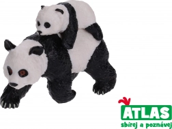 Figur Panda mit Jungtier 8 cm