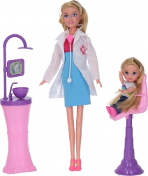 Zahnärztin-Puppe mit Mädchen 29 cm
