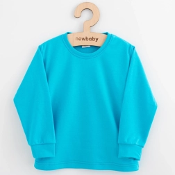 Kinder-Baumwoll-Langarmshirt New Baby Kindergarten, türkis