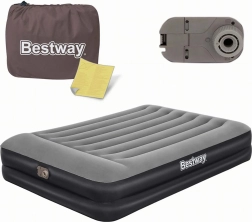 Bestway Doppel-Luftmatratze mit integrierter elektrischer Pumpe und Kissen 203 × 152 × 46 cm