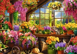TREFL Puzzle Premium Plus Teestunde: Frühlingvorbereitungen 1000 Teile