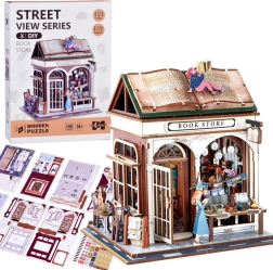 Holz-3D-Puzzle Buchhandlung mit Licht, 148 Teile