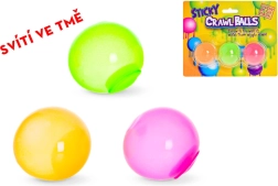 Klebende leuchtende Antistress-Bälle 4 cm, Set mit 3 Stück
