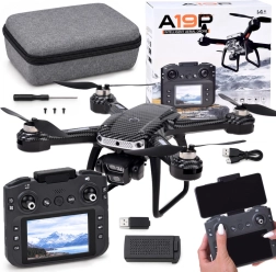 RC-Drohne A19P mit HD-Kamera, Controller mit Display und Hindernisvermeidung