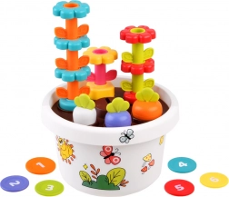 Hola Pädagogischer Blumentopf 12m+ mit Spielzeug Sortierer und Pyramide