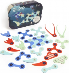 Clixo Ocean Creatures magnetisches Konstruktionsset 24 Stk., leuchtet im Dunkeln