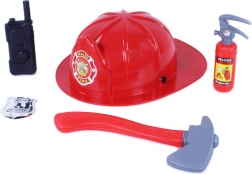 Feuerwehr-Set mit Helm auf Karte