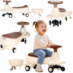 Swing Fix S5 Kinder-Rutschauto mit Anhänger, LED und Musik
