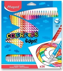 Maped Buntstifte Color'Peps Oops mit Radiergummi, 24 Stk