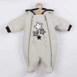 Winter-Babykombination mit Kapuze Koala Star Vibes rosa