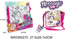 Ausmal-Tasche Message