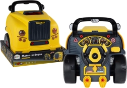 Montage-Spielzeugbus für Kinder – gelber Werkstattbus mit zerlegbarem Motor