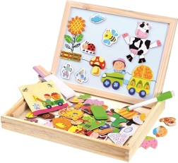 Bino Farma Magnettafel mit Puzzles – 102 Teile