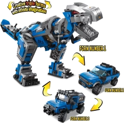 Qman Unbegrenzte Ideen 3-in-1 Mechanik – robotischer Dinosaurier und Geländewagen