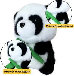 Plüsch-Panda mit Bambus 18cm