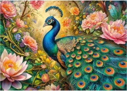 Puzzle Pfau im Paradies 1000 Teile