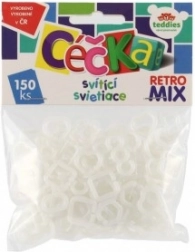 Leuchtende C‑Clips Retro-Mix 150 Stk – Kunststoff-Verbindungsringe