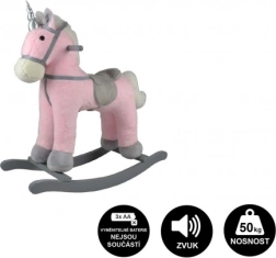 Plüsch-Schaukel-Einhorn 71 cm mit Sound und Bewegung – Rosa