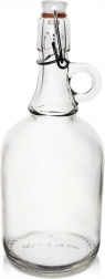 Glasflasche mit Clip 1 l
