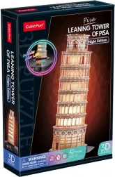 3D Puzzle LED Nacht Edition: Schiefer Turm von Pisa