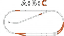 Roco geoLINE Gleisset C mit Bettung – paralleler Abschnitt H0