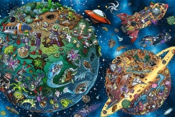 Puzzle Treflíci im Weltraum