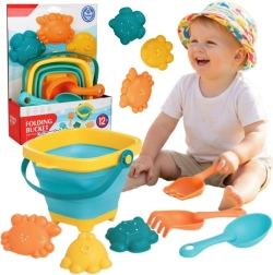 Woopie Baby faltbarer Eimer mit Werkzeugen und Sandförmchen