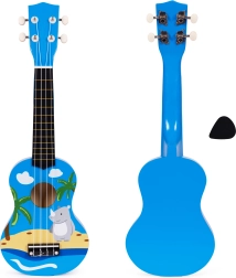 Kinder-Ukulele aus Holz mit 4 Nylonsaiten und Plektrum ECOTOYS