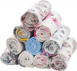 Baumwollwindeln mit Aufdruck NEW BABY 60×80 cm, 10 Stk.