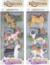 Set aus Kunststoff-Hündchen 3 Stk.