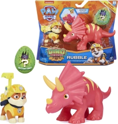 Paw Patrol Dino Rescue – Figur Rubble und Triceratops mit Überraschung