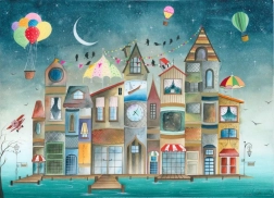 Puzzle Magnolia Häuser, über die ich gelesen habe – 1000 Teile