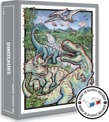 Cloudberries Puzzle Dinosaurier 3D mit Brille, 500 Teile