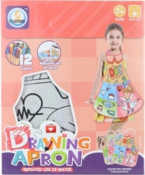 Malschürze für Kinder mit abwaschbarer Oberfläche und 12 Filzstiften