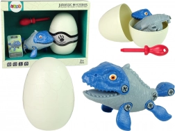 Dinosaurier-Set Mosasaurus mit Ei DIY mit Schraubendreher – blau