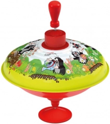 Klassischer Kreisel mit Maulwurf-Motiv