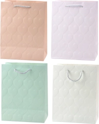 Elegante Geschenktüte mit geprägten Herzen 23 x 18 x 10,5 cm