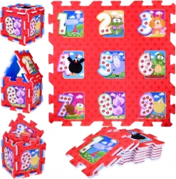 Schaumstoff-Puzzle Tiere und Zahlen – Spielmatte für Kinder 93 × 93 cm