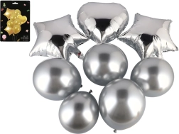 Set aus aufblasbaren Ballons mit Herz, Sternen und runden Ballons – 8 Stk., 2 Farben