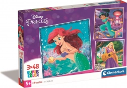 Puzzle DISNEY PRINCESS 3×48 Teile – CLEMENTONI