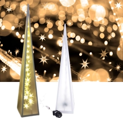 Pyramide LED drehende Sterne 12×12×45 cm