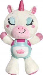 Einschlafhilfe Einhorn mit Melodien und Licht 29 cm